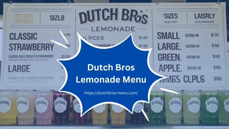 Dutch Bros Lemonade Menu